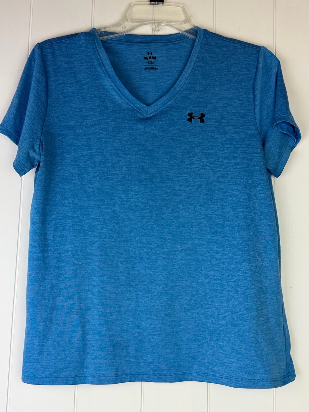 Under Armour Women’s Heathered Blue V-Neck Tech Tee
